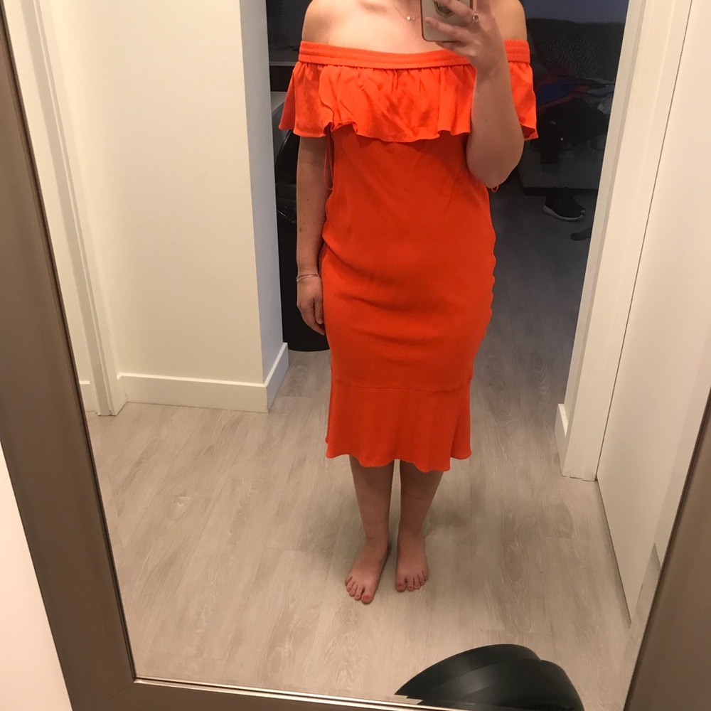 Veronica beard Oleta off the shoulder midi - Picture 2 of 4